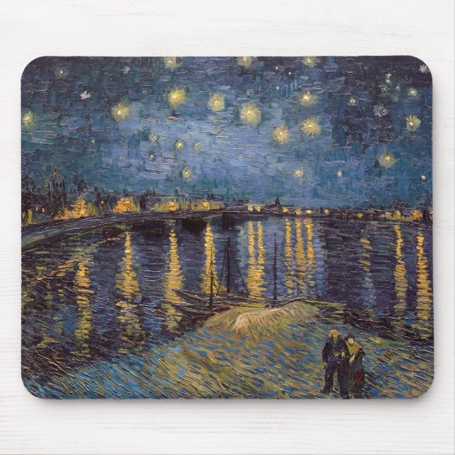 Tapis De Souris Nuit étoilée sur le Rhône par Vincent Van Gogh (Devant)