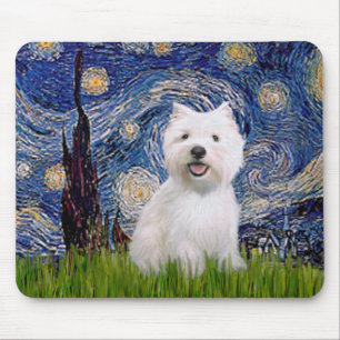 Tapis De Souris Nuit étoilée - Westie 2