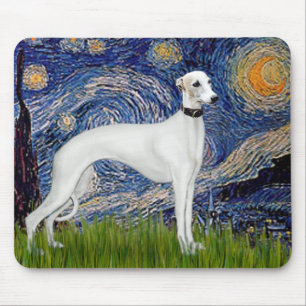 Tapis De Souris Nuit étoilée - Whippet (11b)