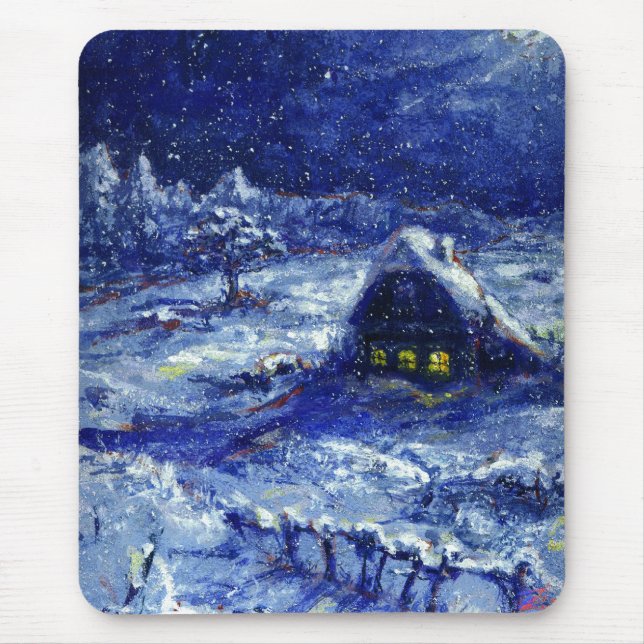 Tapis De Souris Nuit. Hiver. Russie (Devant)