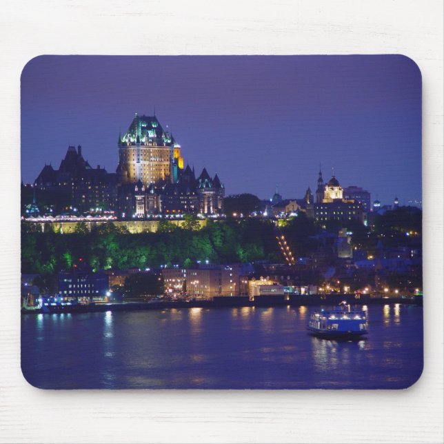 Tapis De Souris Nuit Québec Mousepad de château de Frontenac de (Devant)