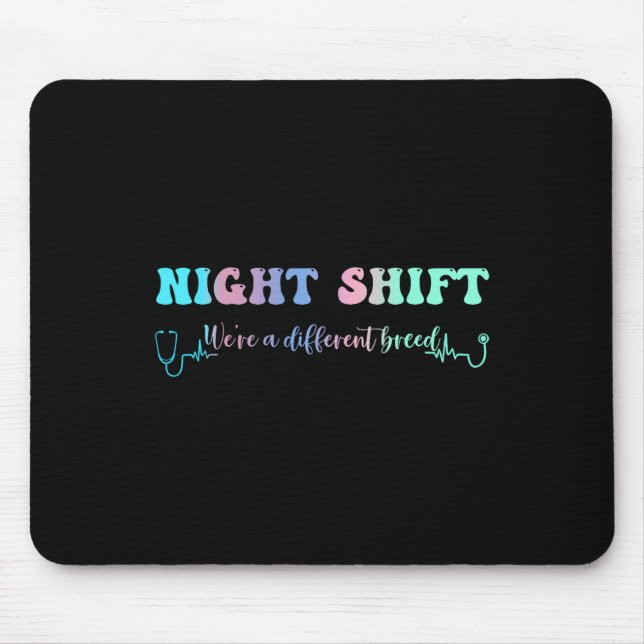 Tapis De Souris Nuit Shift Différentes races Stethoscope Infirmièr (Devant)
