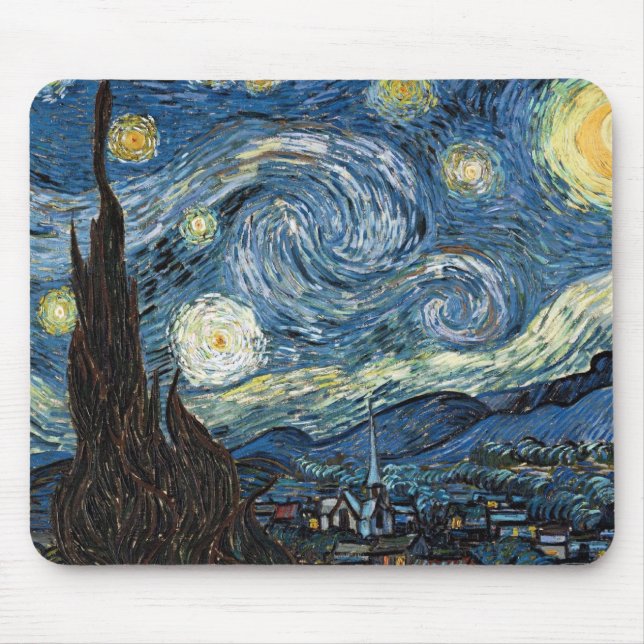 Tapis De Souris Nuit Van Gogh Starry (Devant)