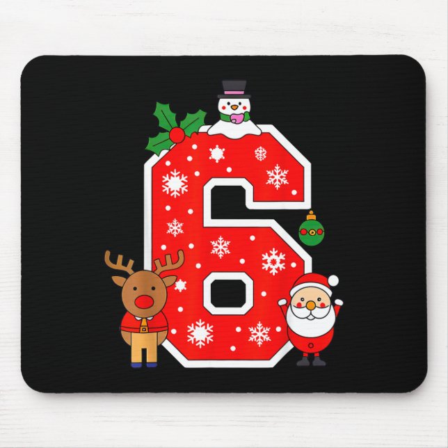 Tapis De Souris Number 6 67 Meme Couple Pajamas Christmas Matching (Devant)