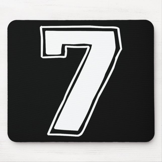 Tapis De Souris Number 7 Six Seven 6 7 Meme 67 Funny 7th Birthday  (Devant)