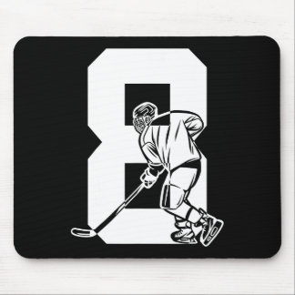 Tapis De Souris Number 8 Years Ice Hockey 8th Birthday (3) 