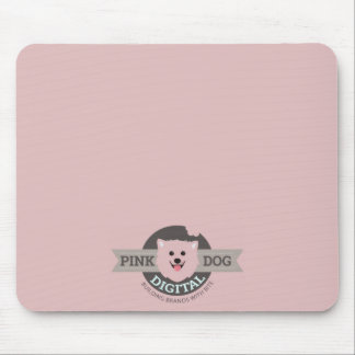 Tapis de souris numérique Chien Rose