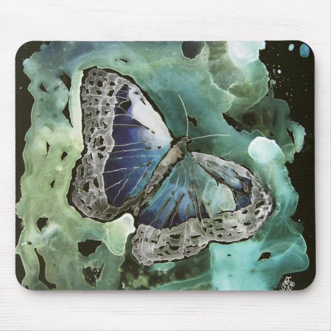 tapis de souris numérique de peinture de papillon (Devant)