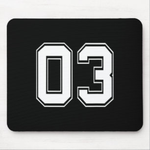 Tapis De Souris Numéro 03 Vendre Footll Football Cadeau d'annivers