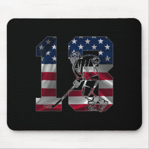 Tapis De Souris Numéro 13 Ans Hockey sur glace 13e Anniversaire