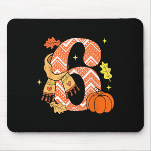Tapis De Souris Numéro 6 67 Automne Pumpkin Meme Drôle Six Sept