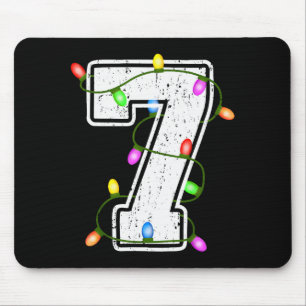Tapis De Souris Numéro 7 7e anniversaire garçon Noël Joyeux Annive