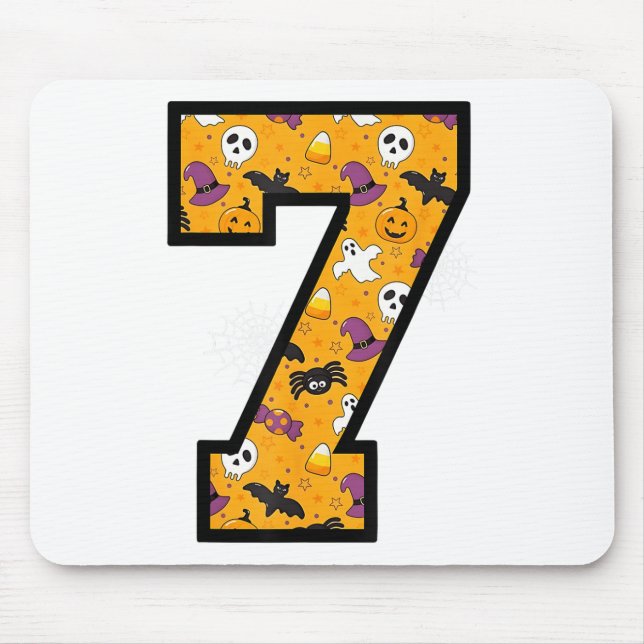 Tapis De Souris Numéro 7 Citation de mème drôle 6 7 Six Sept Hallo (Devant)