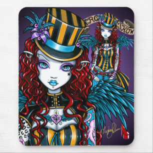 Tapis De Souris Numéro de cirque féerique gothique de tatouage d