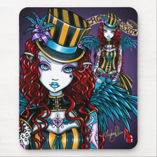 Tapis De Souris Numéro de cirque féerique gothique de tatouage de