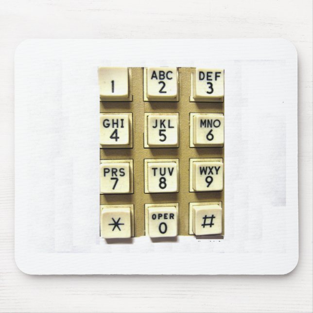 Tapis De Souris Numéro de téléphone (Devant)