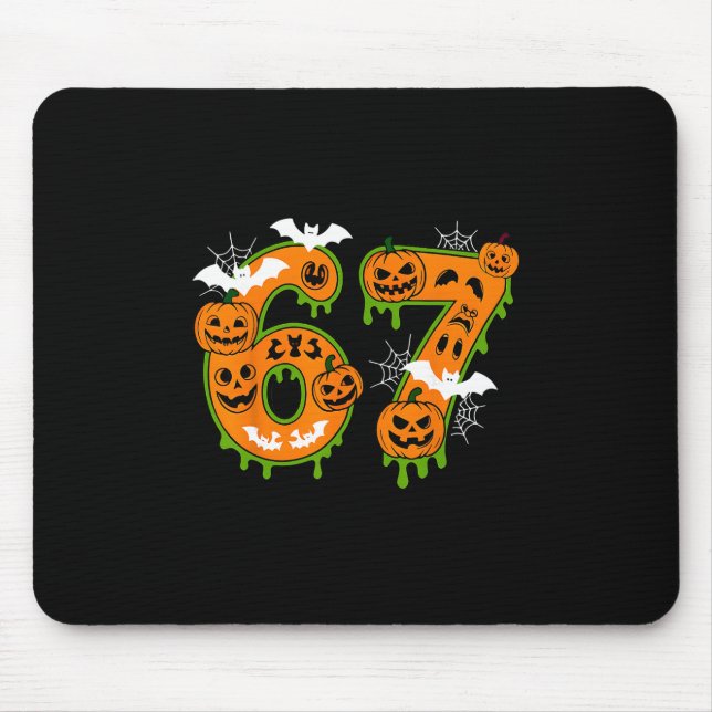 Tapis De Souris Numéro Épouvantable 67 dans Halloween pour tout le (Devant)