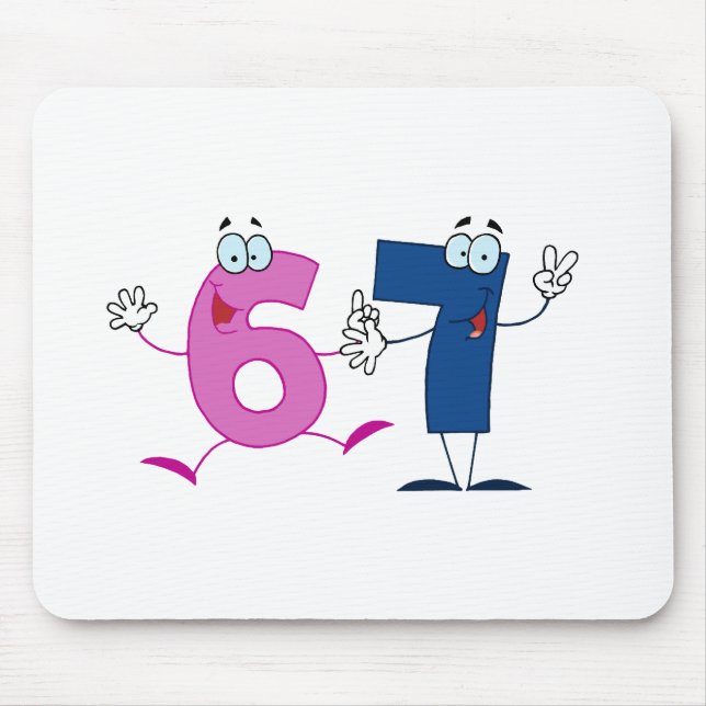 Tapis De Souris Numéro heureux 67 (Devant)