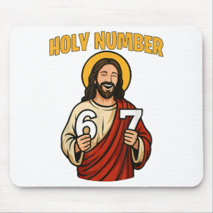 Tapis De Souris Numéro saint 67 Chrétien 6 7 Mème Hommes Femmes