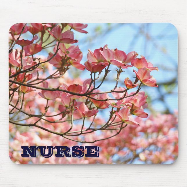 Tapis de souris NURSE Fleurs d'arbre de cornouille (Devant)