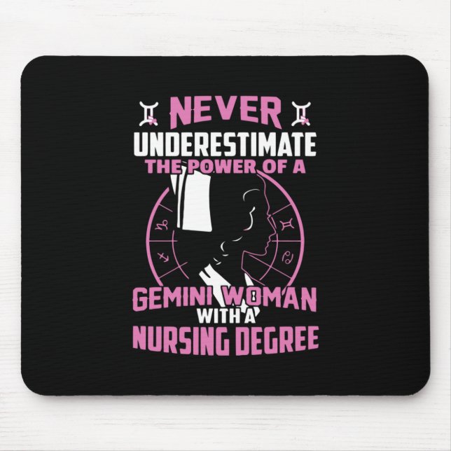 Tapis De Souris Nurse | Never underestimate The Power (Devant)