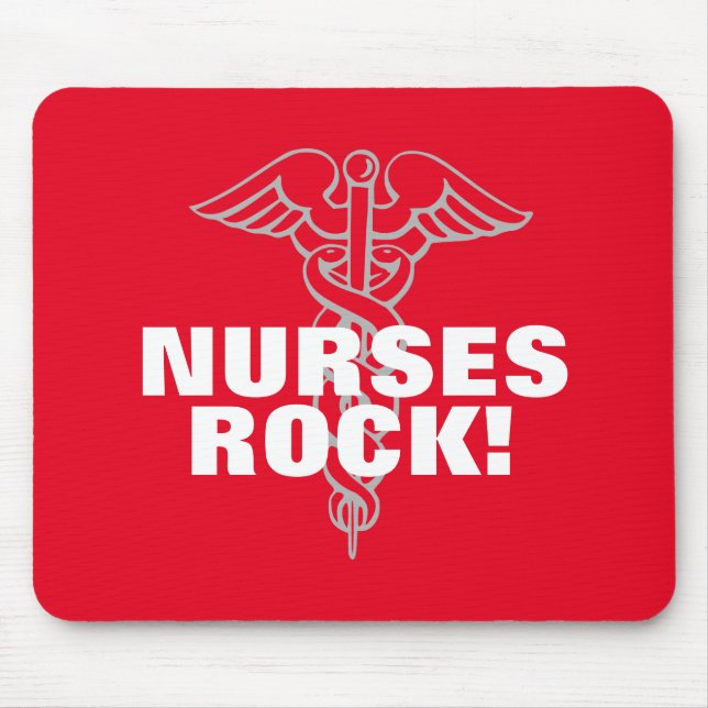 Tapis De Souris NURSES ROCK mousepad | nursing week day gift idea (Devant)