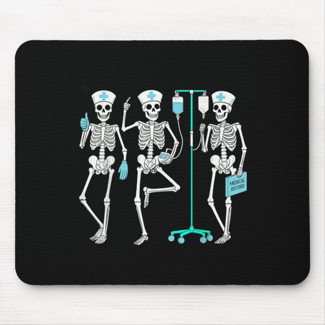 Tapis De Souris Nursing Halloween Skeleton Nurse Healthcare Soky N (Devant)