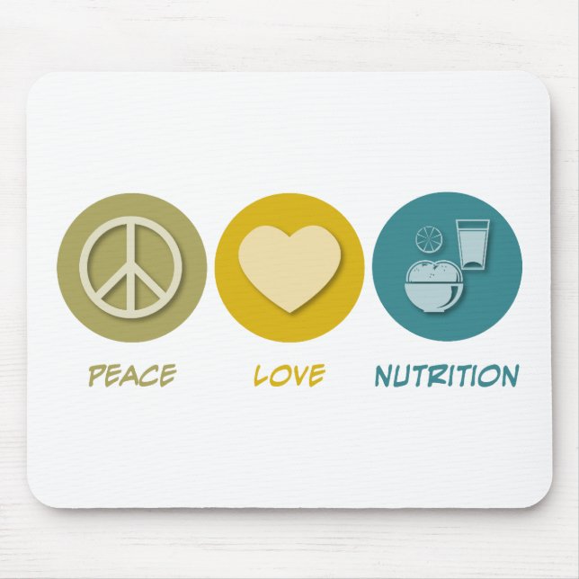 Tapis De Souris Nutrition d'amour de paix (Devant)