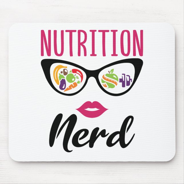 Tapis De Souris Nutrition Nerd nutritionniste diététiste (Devant)