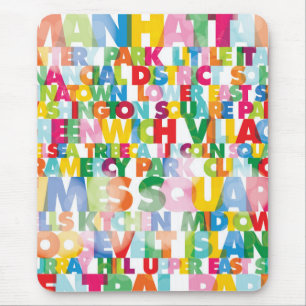 Tapis De Souris NYC Boroughs Mousepad