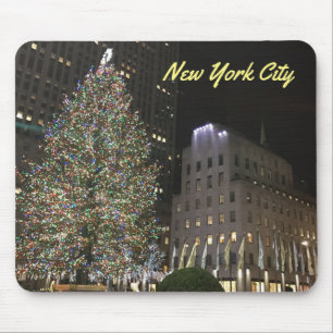 Tapis De Souris NYC New York Christmas Tree Rockefeller Center