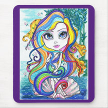 Nymphe gaga sur demi d'art Mousepad d'imaginaire