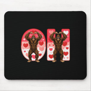 Tapis De Souris O-h Couples Matching Drôle Bigfoot Dans Midwestern