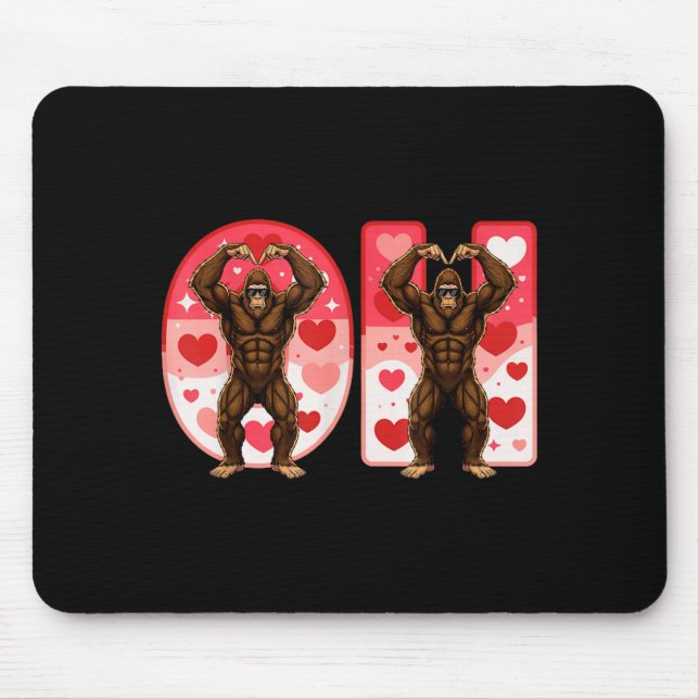 Tapis De Souris O-h Couples Matching Funny Bigfoot In Midwestern V (Devant)