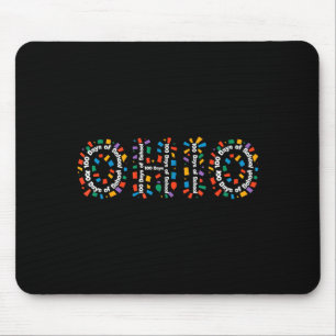 Tapis De Souris O-h-i-o Drôle 100ème Jour D'École Ohio Midwestern