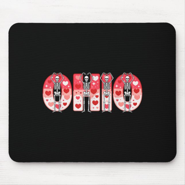 Tapis De Souris O-h-i-o Funny Skeletons Ohio In Midwestern Valenti (Devant)