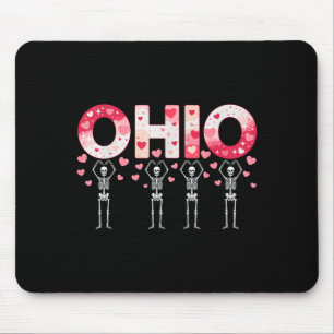 Tapis De Souris O-h-i-o Squelettes drôles Ohio Dans Midwestern Val