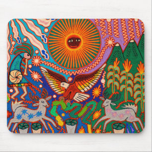 Tapis De Souris Oaxaca Mexique Mexique Mexique Tribal maya Art Boh