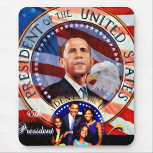 Tapis De Souris Obama, 45e président des États-Unis_