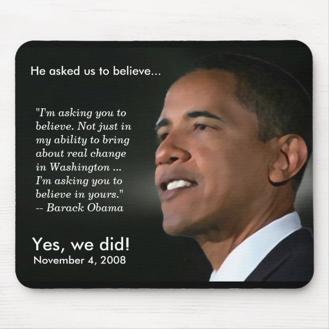 Tapis De Souris Obama - Croyez - Mousepad (Devant)