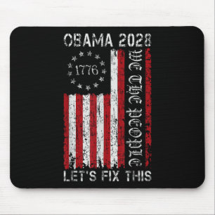 Tapis De Souris Obama Drapeau Vintage Rétro Patriotique 2028 Polit