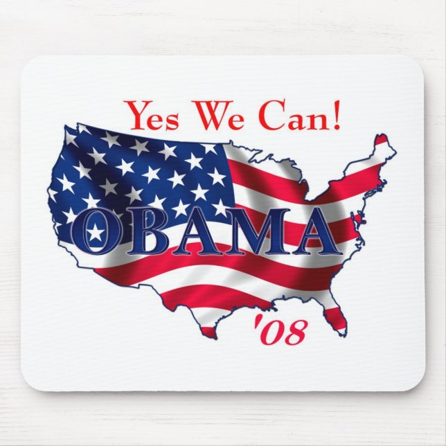 Tapis De Souris Obama Etats-Unis Mousepad (Devant)