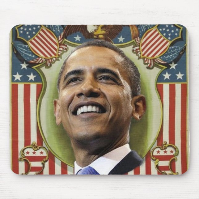 Tapis De Souris Obama Mousepad patriotique (Devant)