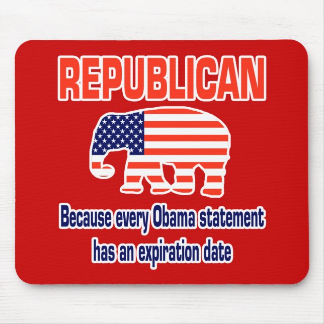 Tapis De Souris Obama républicain drôle (Devant)