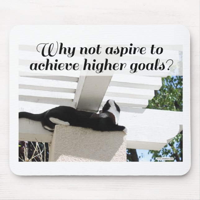 Tapis De Souris Objectifs supérieurs Motivationnel Cat Photo Cat C (Devant)