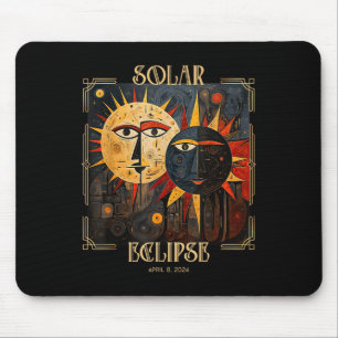 Tapis De Souris Obscurité Mon Vieux Ami Chat Solaire Éclipse Avril