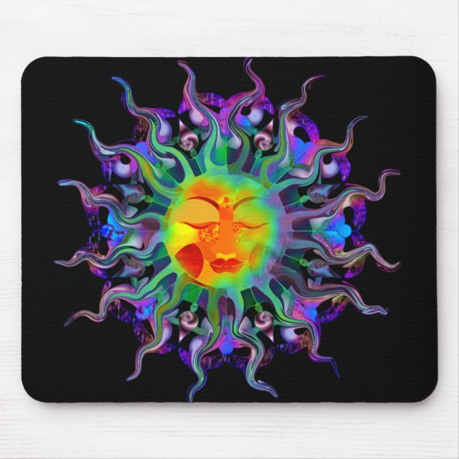Tapis De Souris Obscurité Mousepad de Chakra Sun (Devant)