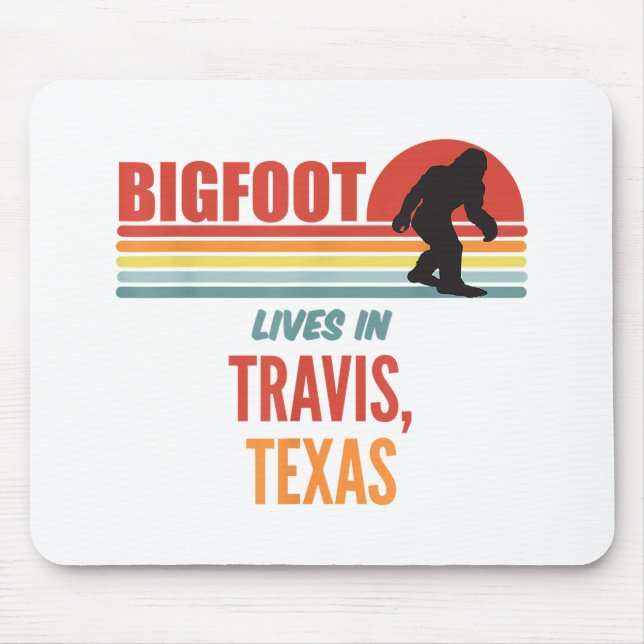 Tapis De Souris Observation de Bigfoot à Travis Texas  (Devant)