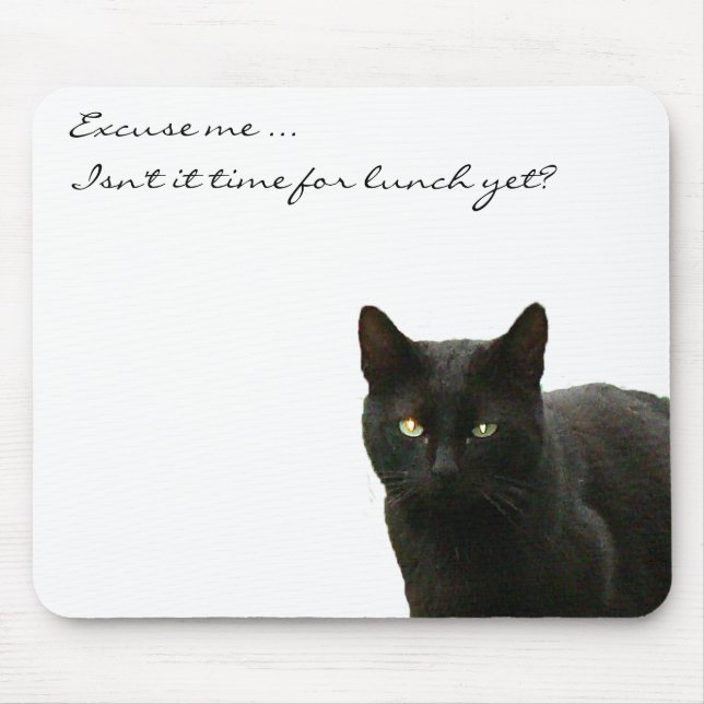 Tapis De Souris Observation de chat noir (Devant)