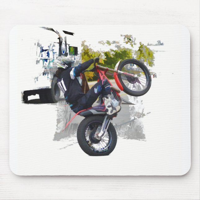 Tapis De Souris Obtenez Votre Gaz Sur Motocross Stunt Biker (Devant)